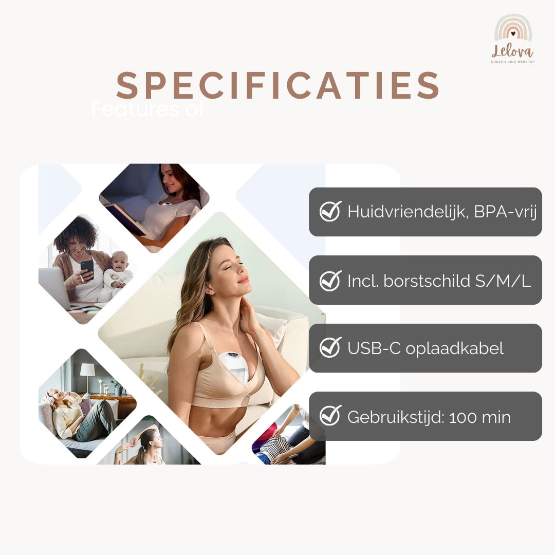 Lelova Handsfree Borstkolf S32