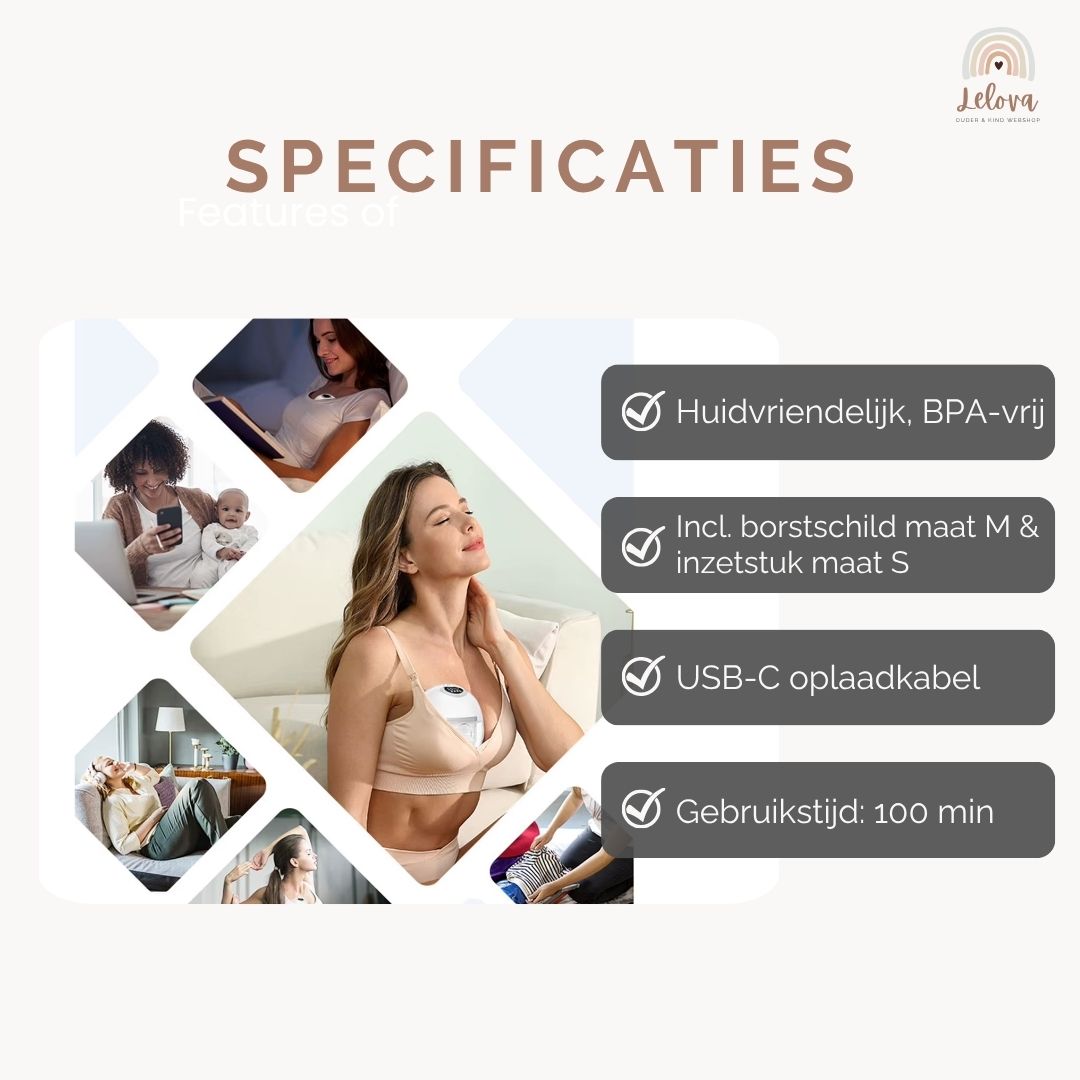 Lelova Handsfree Borstkolf S32